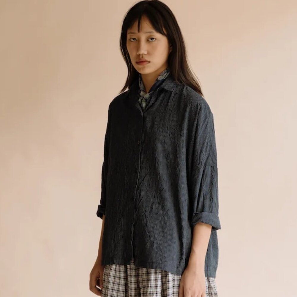 Runaway Bicycle brand Otto Deep Indigo Stripes Shirt